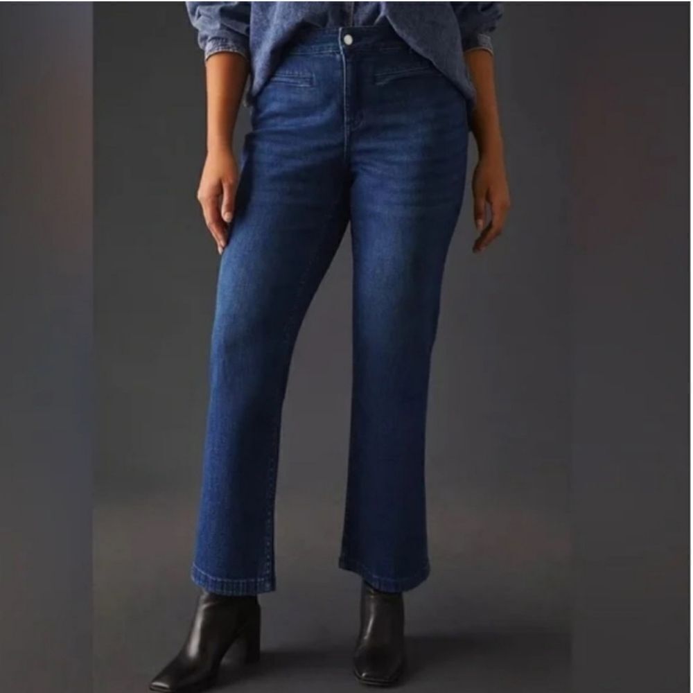 Anthropologie Maeve Essential High-Rise Cropped Jeans size 28